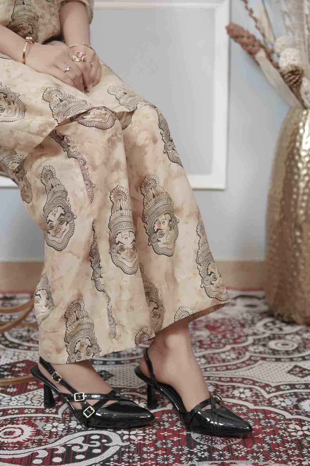The Kalamkari Khaki Co-ord Set